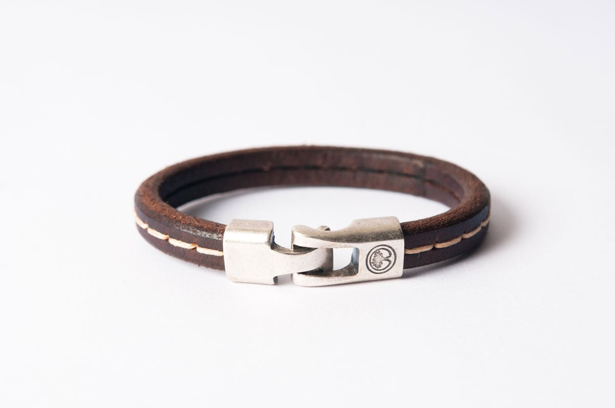 Bracelet cuir homme - TORO - Marron