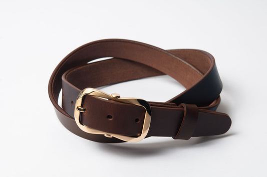 CEINTURE CUIR CLASSIQUE - Marron