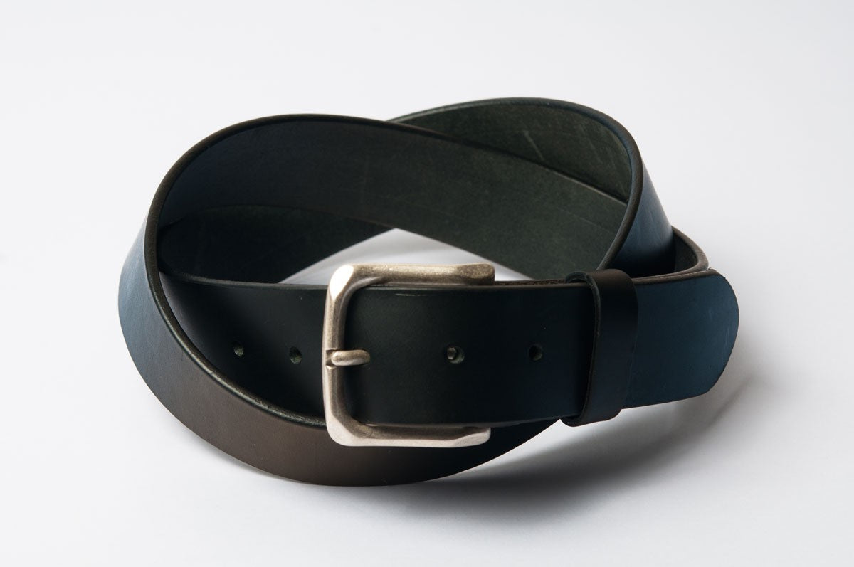 CEINTURE STANDARD - Boucle carré Ar vieilli - Noire