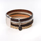 Bracelet cuir femme - Aimant 2cm - marron