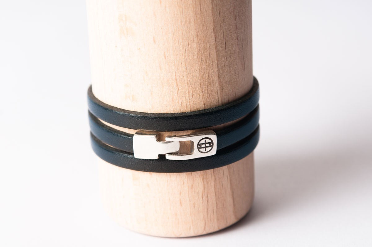 Bracelet cuir femme - TRIPLE TOUR - Noir