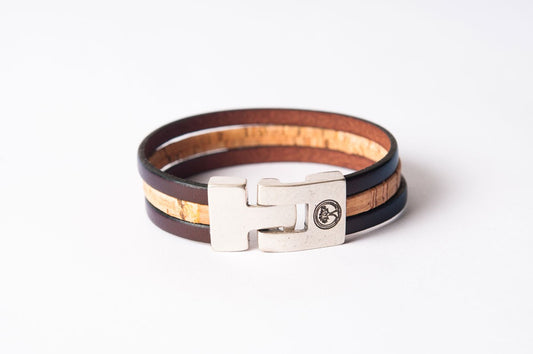 Bracelet cuir homme - LIÉGE- Marron