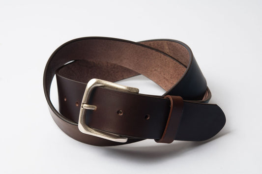 CEINTURE STANDARD - Boucle carré Ar vieilli - Marron