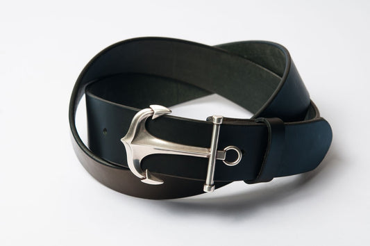 CEINTURE BOUCLE ANCRE - Noire