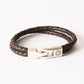 Bracelet cuir homme - LICOL - Marron