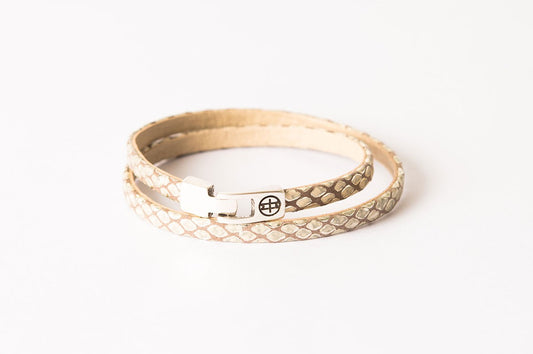 Bracelet cuir femme - PYTHON