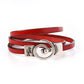 Bracelet cuir femme - Spirale - rouge