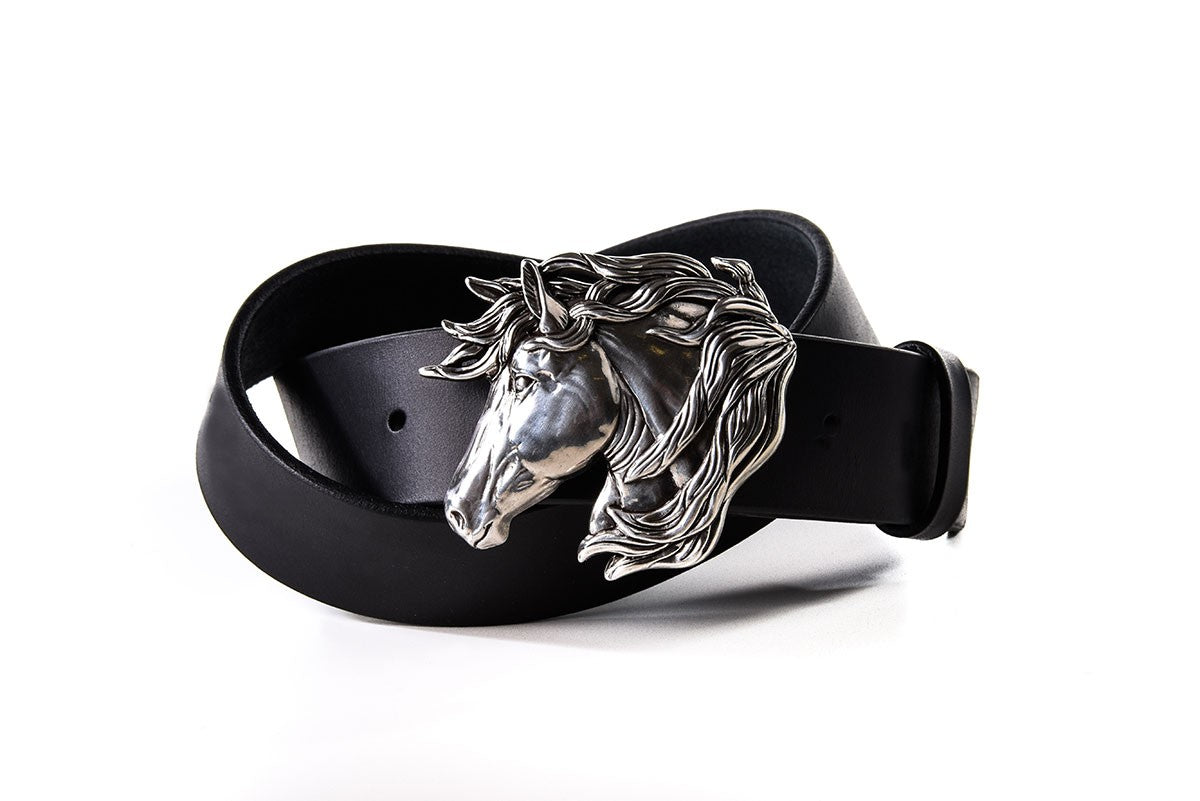 CEINTURE BOUCLE CHEVAL - Noire