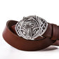 CEINTURE BOUCLE LOUP - Marron