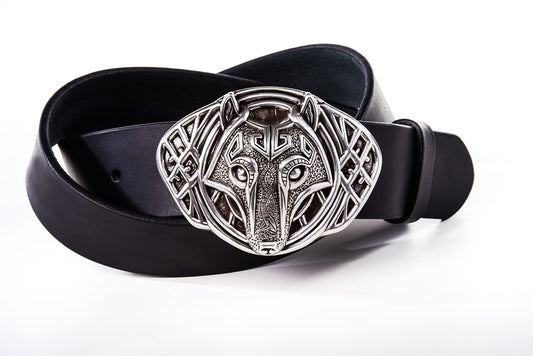 CEINTURE BOUCLE LOUP - Noire