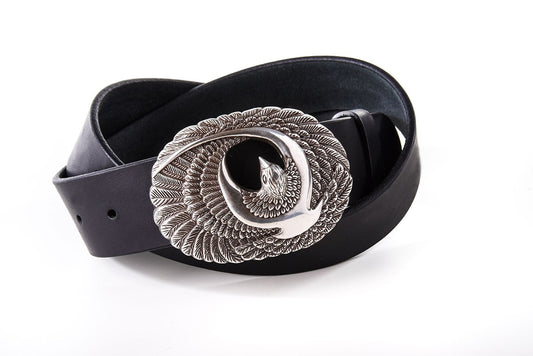 CEINTURE BOUCLE OISEAU DE PARADIS - Noire