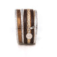 Bracelet cuir femme - Manchette 3cm - ton marron