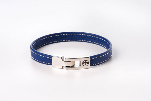 Bracelet cuir homme - DISTINGUE - Bleu