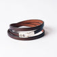 Bracelet cuir femme - TRIPLE TOUR - Marron