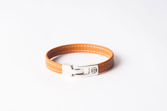 Bracelet cuir femme - SELLIER - Camel