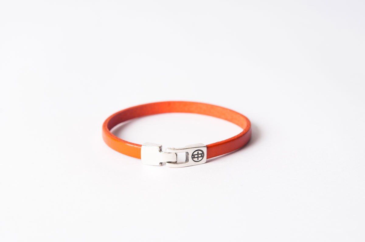 Bracelet cuir enfant - SOBRE - Orange